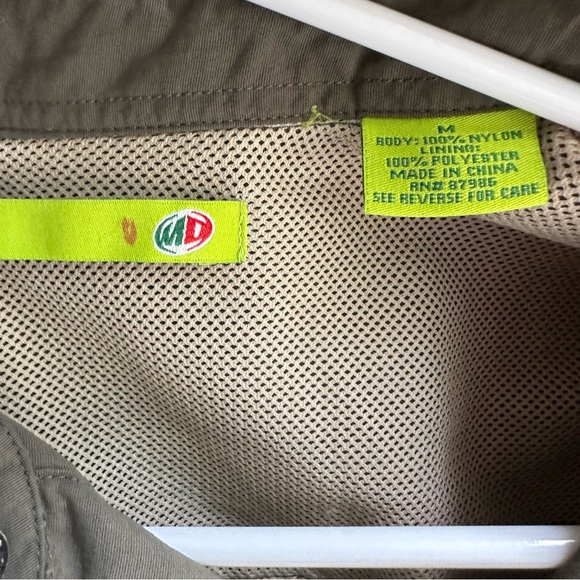 Vintage 90s Mountain Dew Snap Button Up Tee- Olive Green- Men’s Size M - Picture 3 of 7